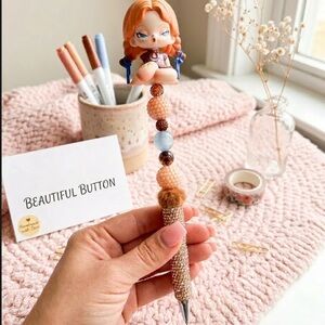 Custom Beaded Pen with Character Topper